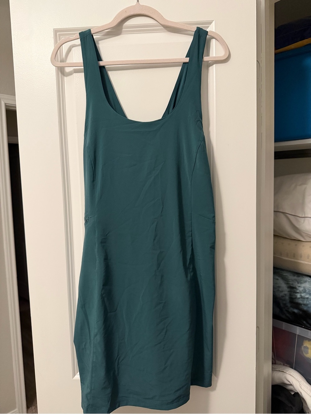 REI Teal Sleeveless A-Line Mini Dress
